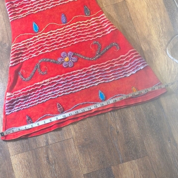 Red Floral Mini Dress - Picture 6 of 7